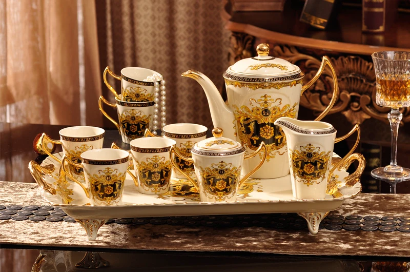 European Style Ceramic Coffee Set Tea Fashion Bone China European Style Ceramic Coffee Set Tea Fashion Bone China Cup Suit Teapot Cups