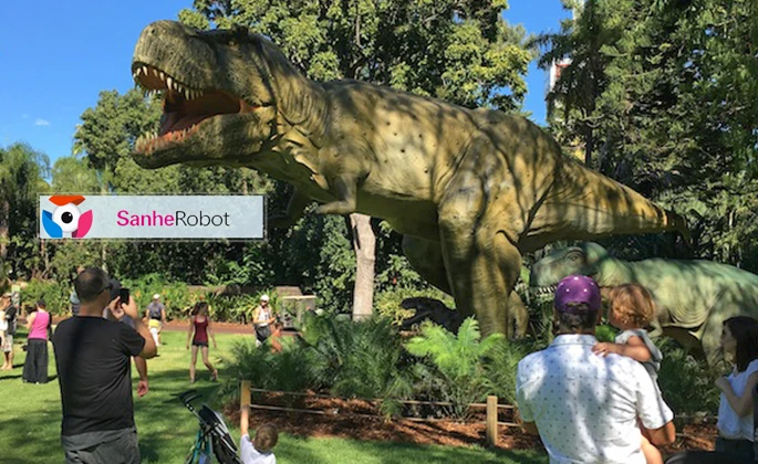 sh-rd910 vivid outdoor park robotic model of t-rex dinosaur