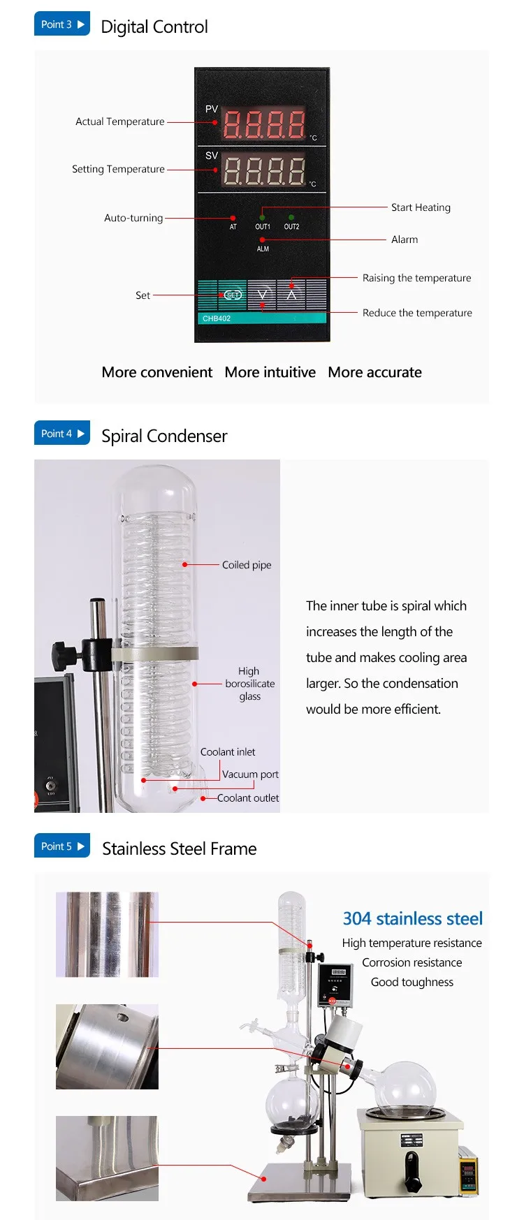 Laboratory & Industrial Glass Vacuum Flash Rotary Evaporator/ Rotovap Distillation