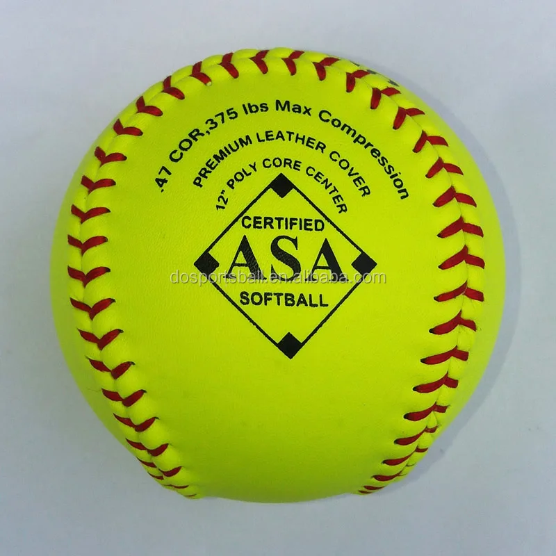 12 Inch Fastpitch Leather Softball With Poly Core.47,375 Lbs