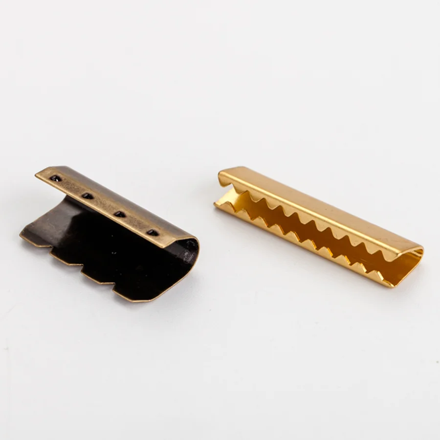 

High quality custom logo brass metal stopper cord ends lock for Drawstring, High polished gold