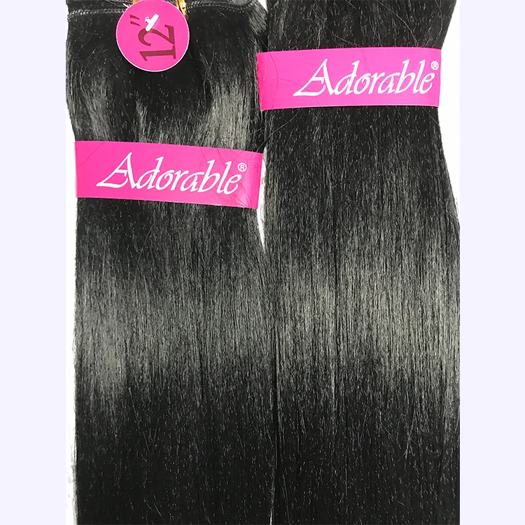 

Best price Yaki Wave cheap synthetic hair weave wholesale straight, All colors are available