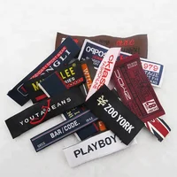

Custom clothing label endfold neck label for t shirts with your own design logo