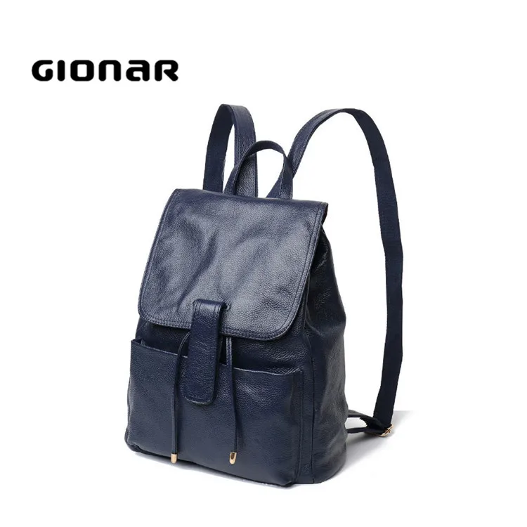 small leather ladies backpack