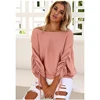 Autumn and winter new style sales casual bare shoulder pit wool top women pullovers sweater