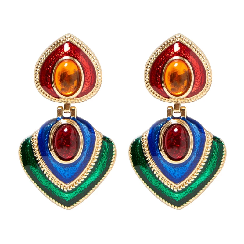 

Fashion Gold Jewellery Dubai Zinc Alloy Drop Earrings Wholesale