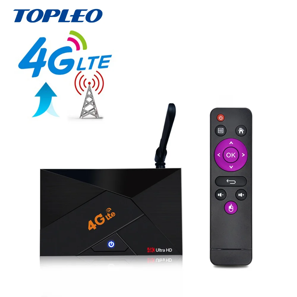 

Topleo V4G RK3229 Quad-Core RAM 1GB ROM 8GB 4G network FDD-LTE sim card android tv box