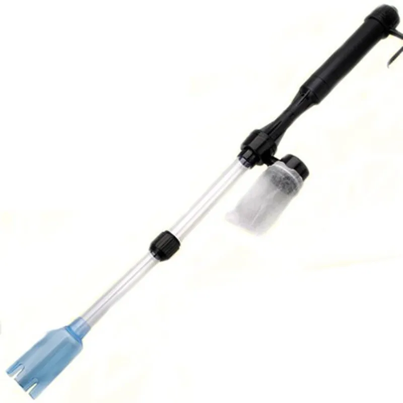 

Aquarium Battery Syphon Auto Fish Tank Vacuum Gravel Water Cleaner, As picture