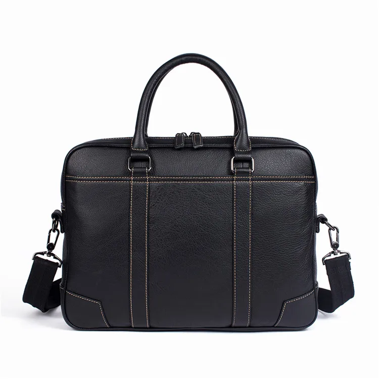 

Factory Sample Accepted Black Executive Office Trendy Leather Attache Case Laptop Briefcase Mens 9879-2