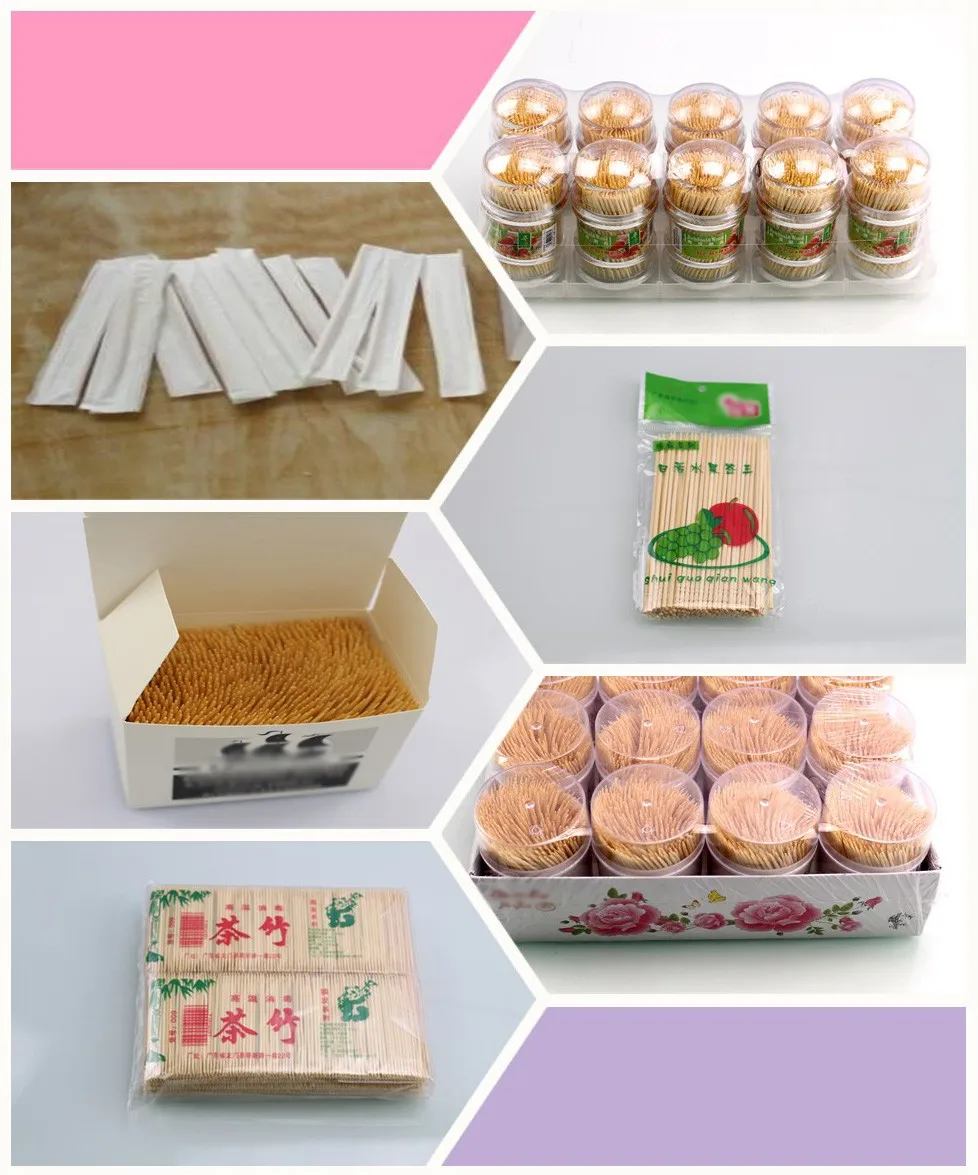 long 2.2mm thick high quality  plastic jar packed toothpicks