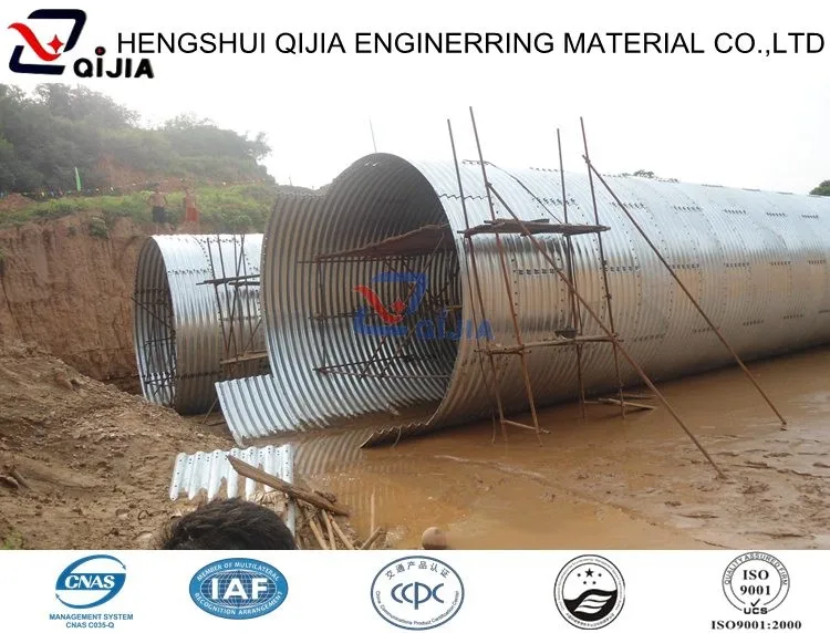 Oval Corrugated Galvanized Steel Pipe Oval Shaped Steel Culvert Pipe