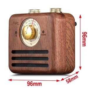 Portable Retro Wooden FM SW Radio Wireless Speaker