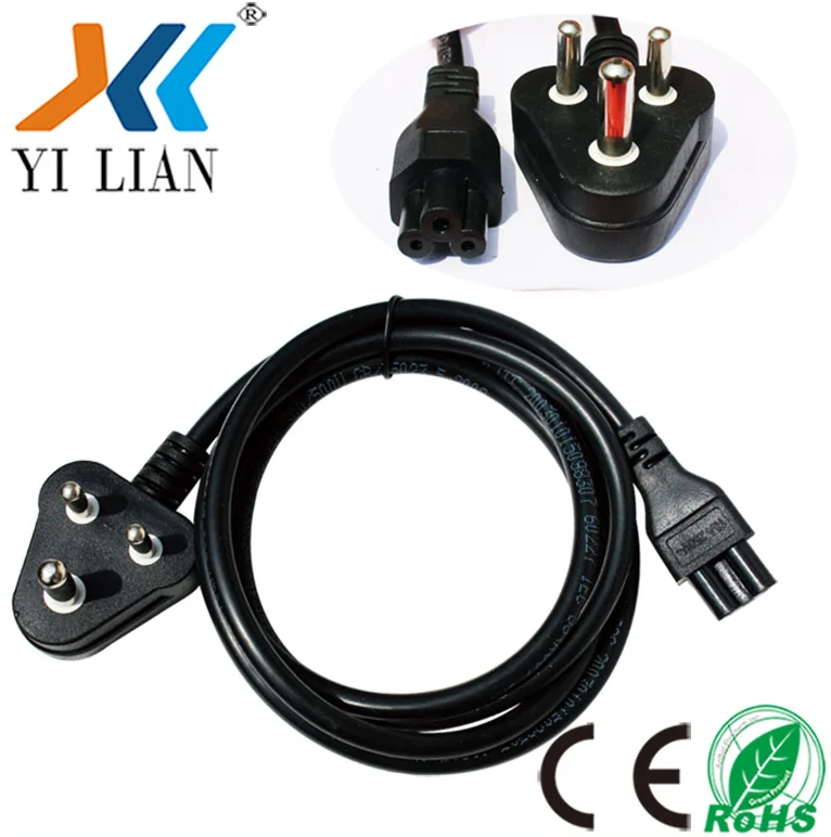 South Africa 3 Pin Plug 250v Power Cord Appliance Ac Power Cord With