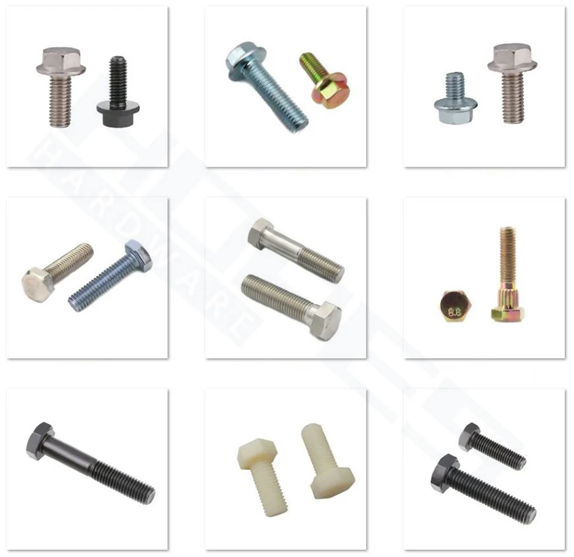 
Hexagon flange bolts as DIN ISO GB JIS standard Coarse Fine thread pitch M5 M10 to M20 size 