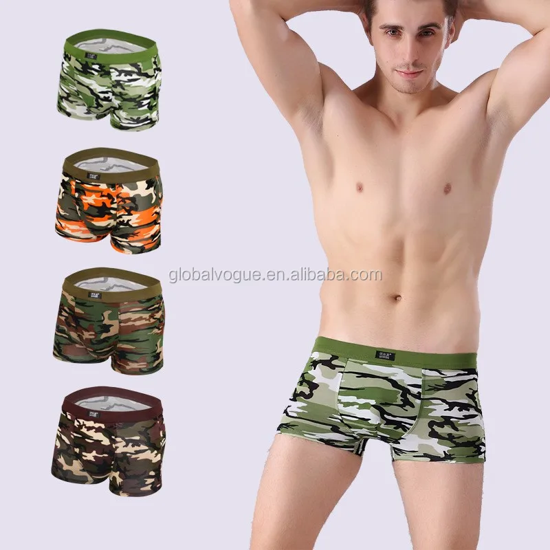 Mens Underwear Plus Size Men's Boxer Shorts Fashion Breathable Modal Boxer Tide men Soldier Camouflage underwear