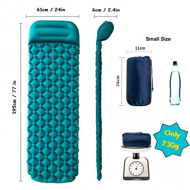 Sunshine Lightweight Inflatable Sleeping Mats Adults Backpack Hiking