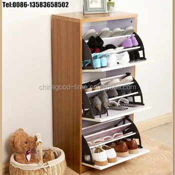 3-tier Wooden Shoe Cabinet Custom Shoe 