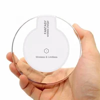 

Universal Fantasy Qi Wireless Charger With LED Light for iPhone Samsung Mobile Phone K9 Crystal Wireless Charger
