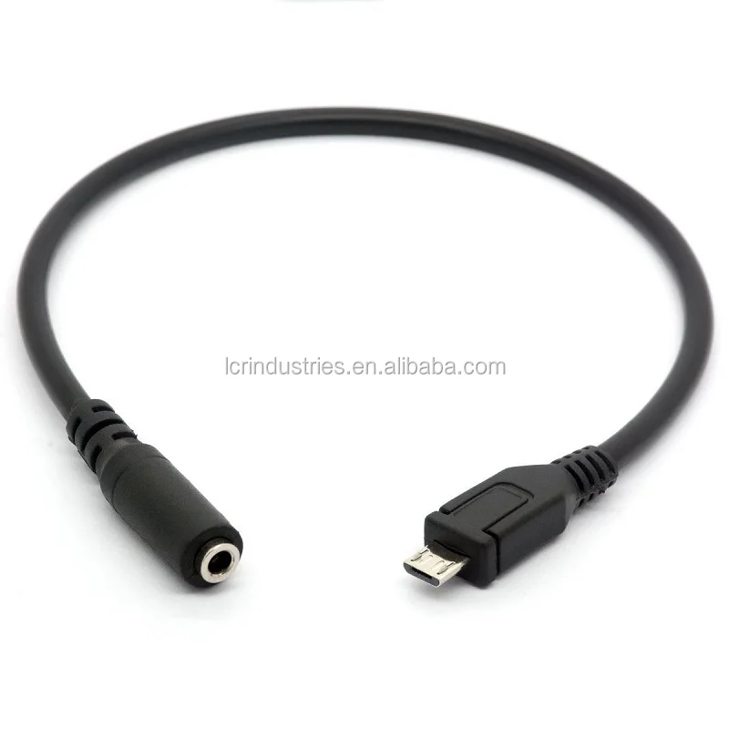 Male Micro Usb Jack To 3.5mm Female Socket Audio Cable Buy 3.5 Mm