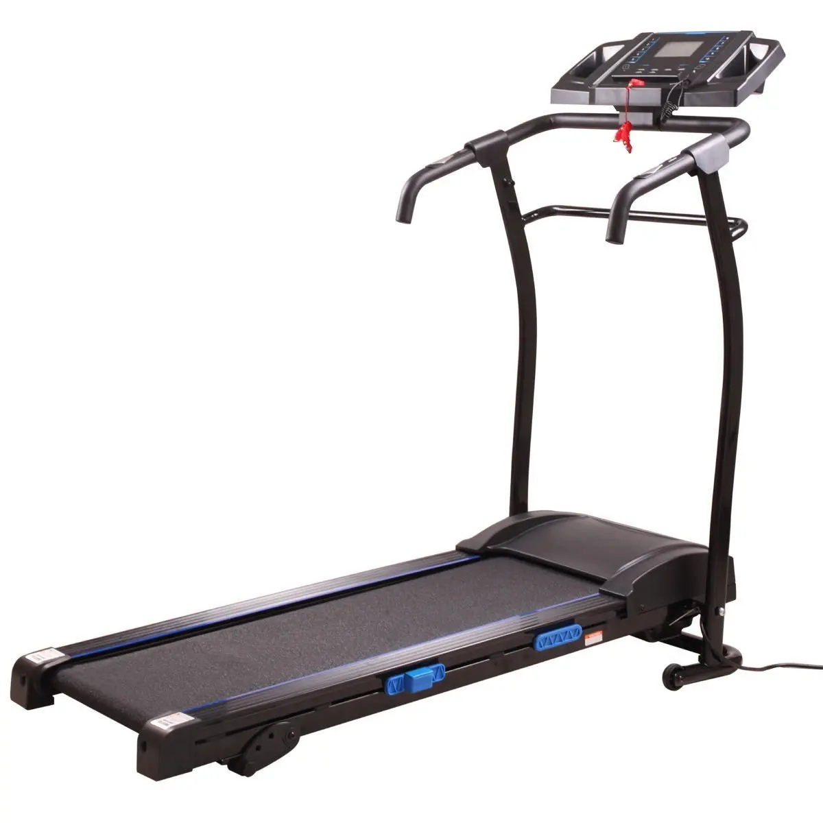 LAZYMOON 1500W Treadmil Running Machine Folding Motorized Home Fitness  Machine Black