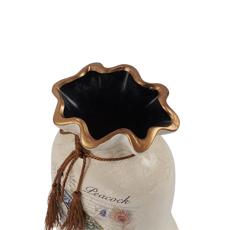 
Chinese Creative porch and living room Matt Nordic Europe style ceramic flower vase home decor 