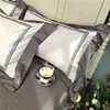 400T 100% cotton Luxury Bedding Set Embroidery Queen/King Size Bed set Duvet Cover Bed sheet Fitted sheet
