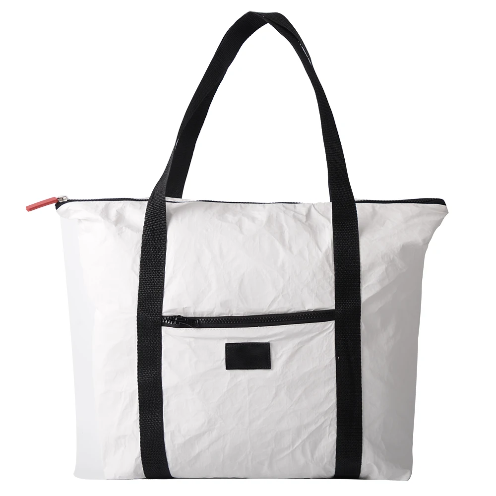 

washable paper bag waterproof shopping tote bags tyvek bag, White