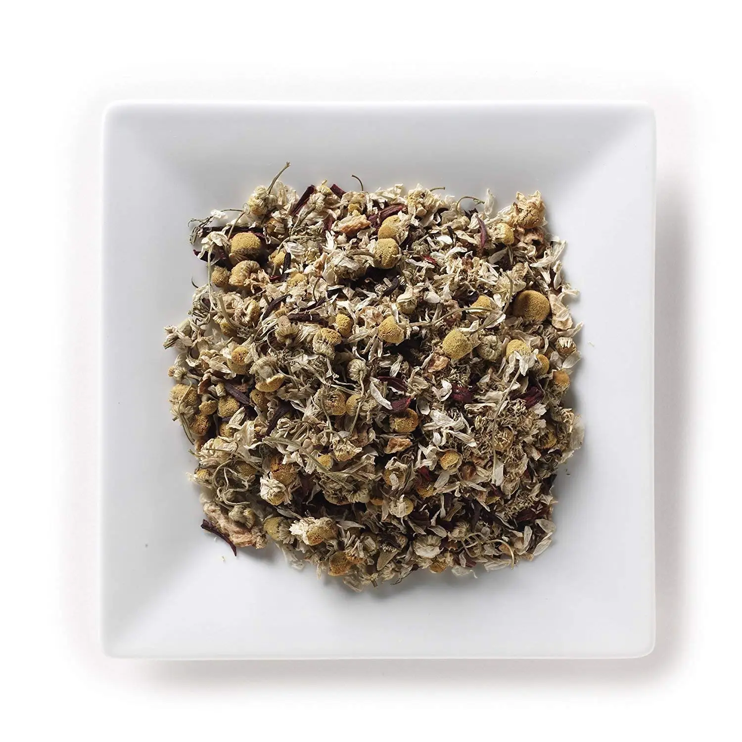 Mahamosa Lemon Chamomile Tea 2 oz - Loose Leaf Herbal Flower Tea Blend (with chamomile, lemon peel, hibiscus, lemon flavor)