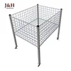 Supermarket wire promotion table storage cage rolling cage wire mesh dump bin