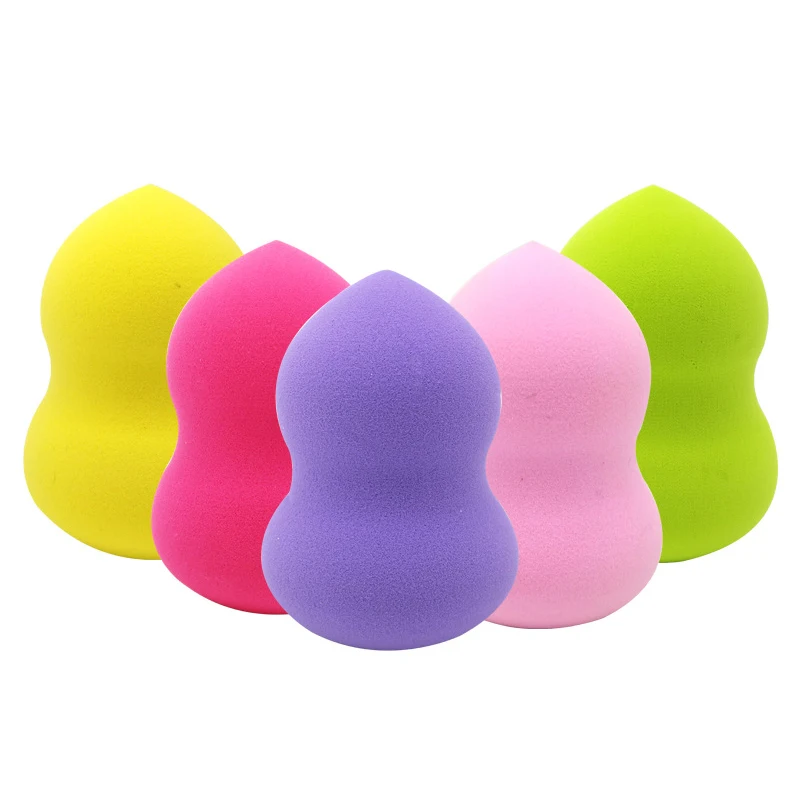 

Free Shipping Cost to India New Natural Non Latex Free Large Multi Color Guord Shaped Super Soft Beauty Makeup Sponge Blender, Customized color