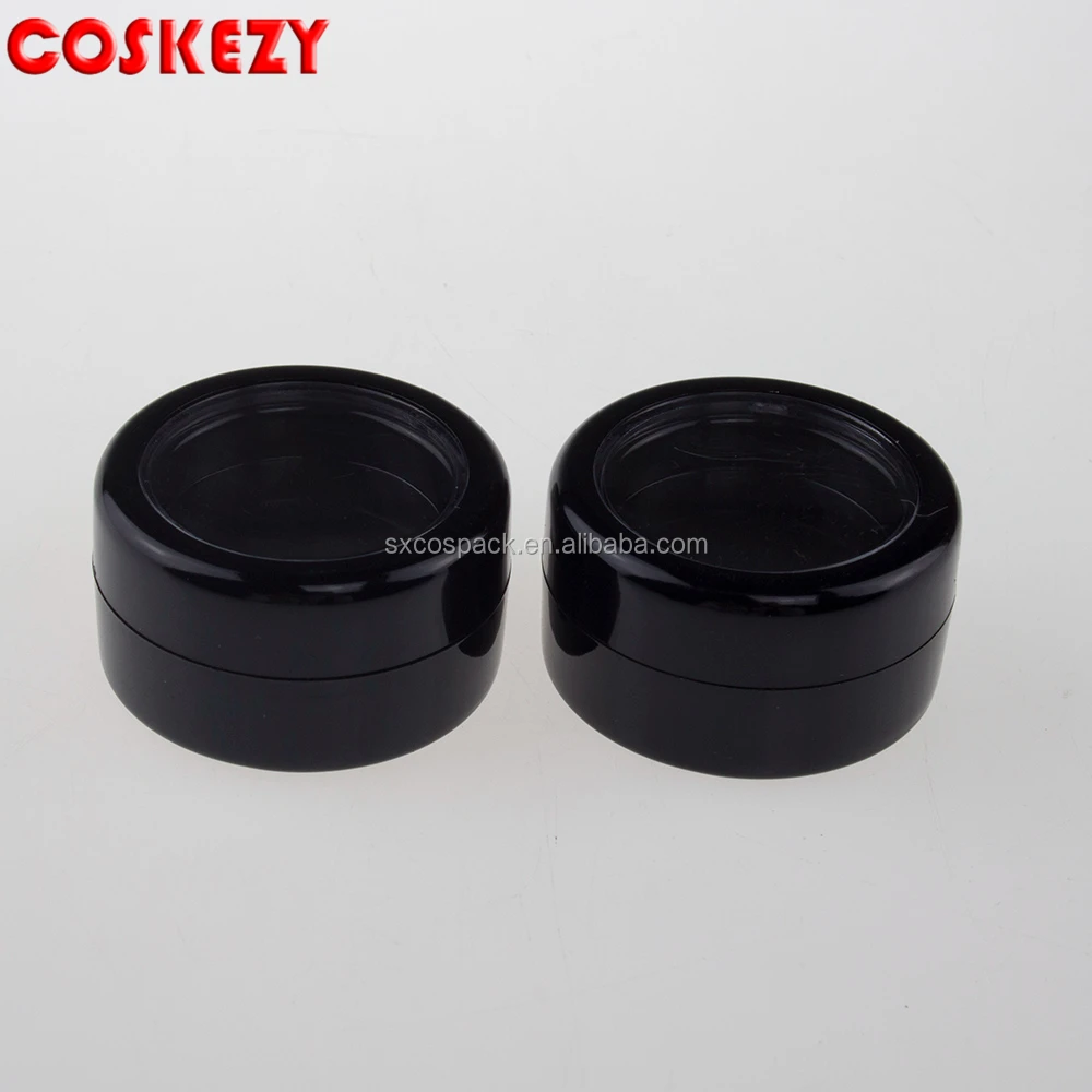 C004 2.5ml Empty Black Cosmetic Compact Containers,Eyeshadow Empty