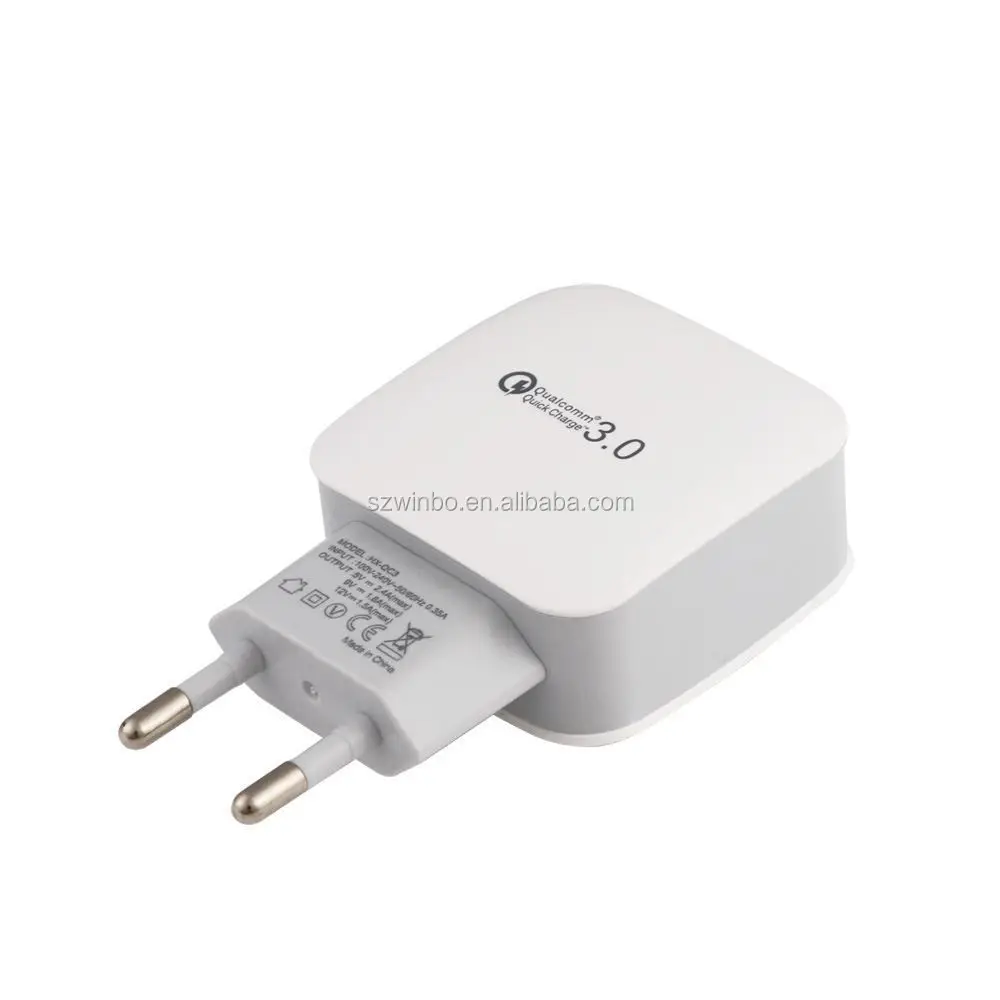 

2019 Manufacturer Supplier Quick Charge QC 3.0 18W USB Charger Smart Fast QC3.0 Wall Charger, White / black