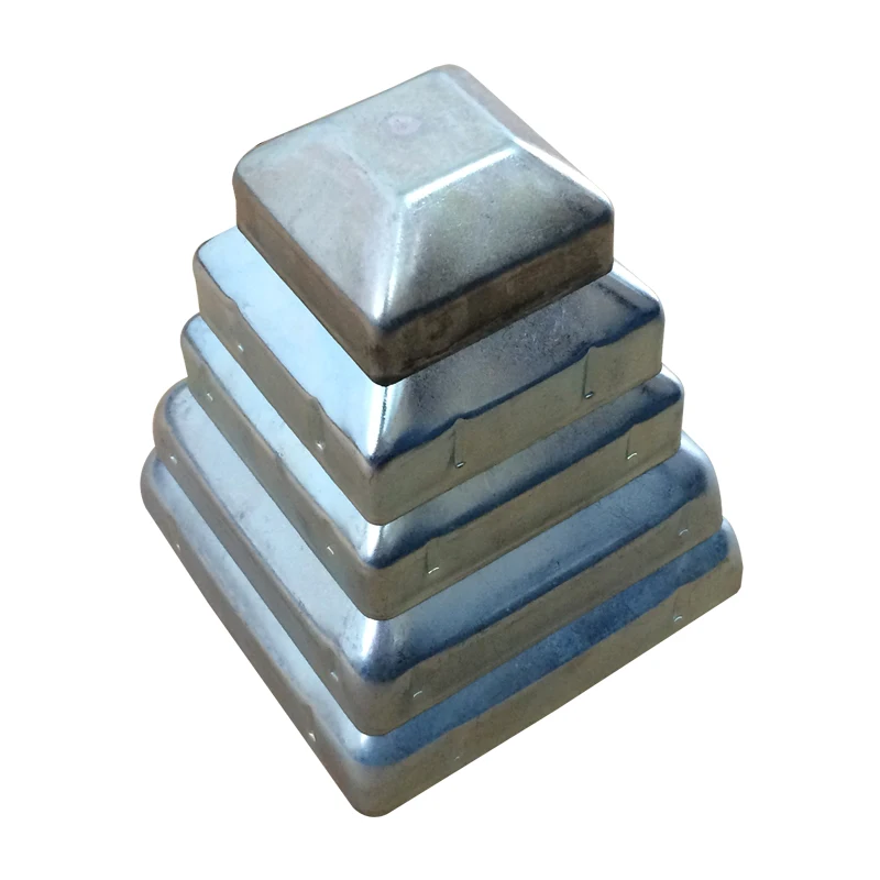 

square dome galvanized steel fence post cap