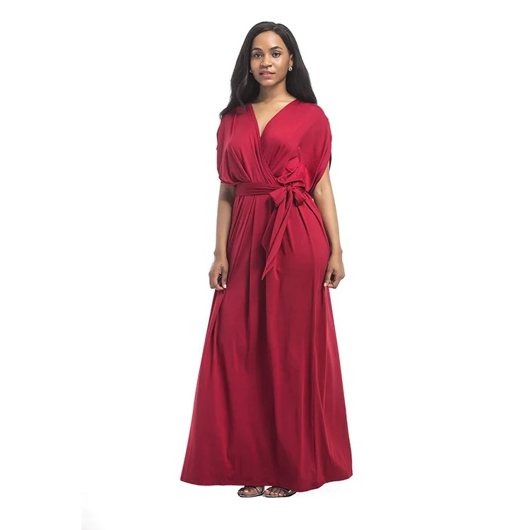 
FP3004 2019 Wholesale Elegant Clothing Women Maxi Plus Size Bodycon African Long Maxi Dress 