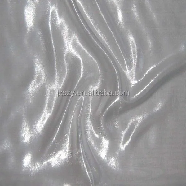 silver chiffon fabric