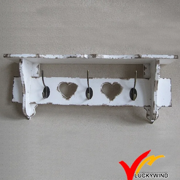 Shabby Chic Bianco Parete Di Legno Mensola Con Gancio Buy Shabby Chic Bianco Parete Di Legno Mensola Con Gancio Buy