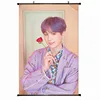 Factory Wholesale Design BTS Korean Idol Wallscrolls Plastic pole cloth painting Wall Scroll 60X90CM Custom
