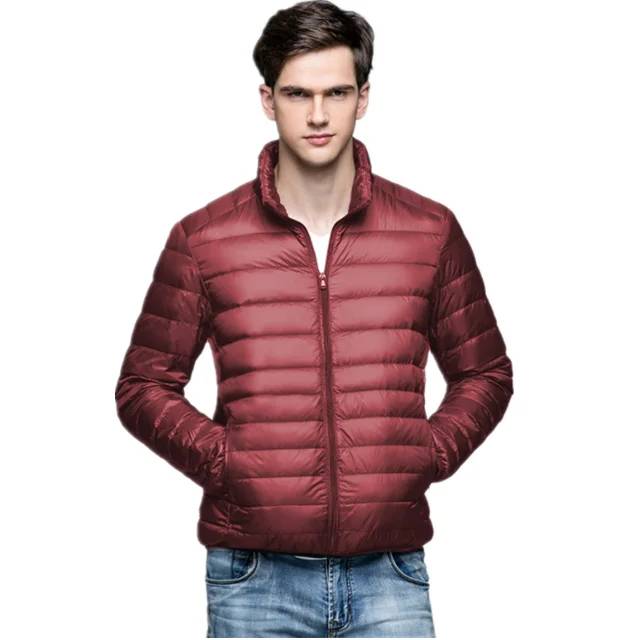 

China Custom Packable Lightweight Quilted Mens Feather White Duck Down Jacket Winter, Customized