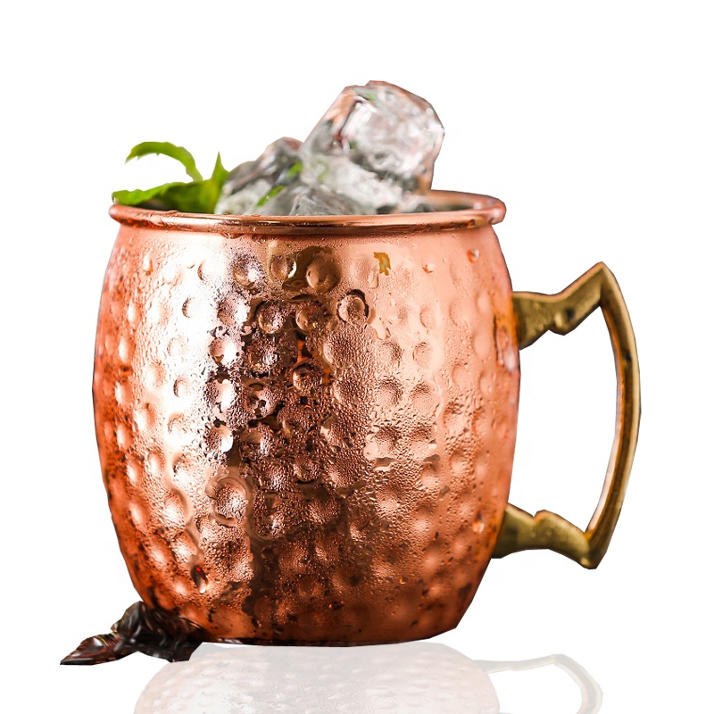 

500ml Stainless steel mule mug moscow mule copper mug for cocktail, Copper, black