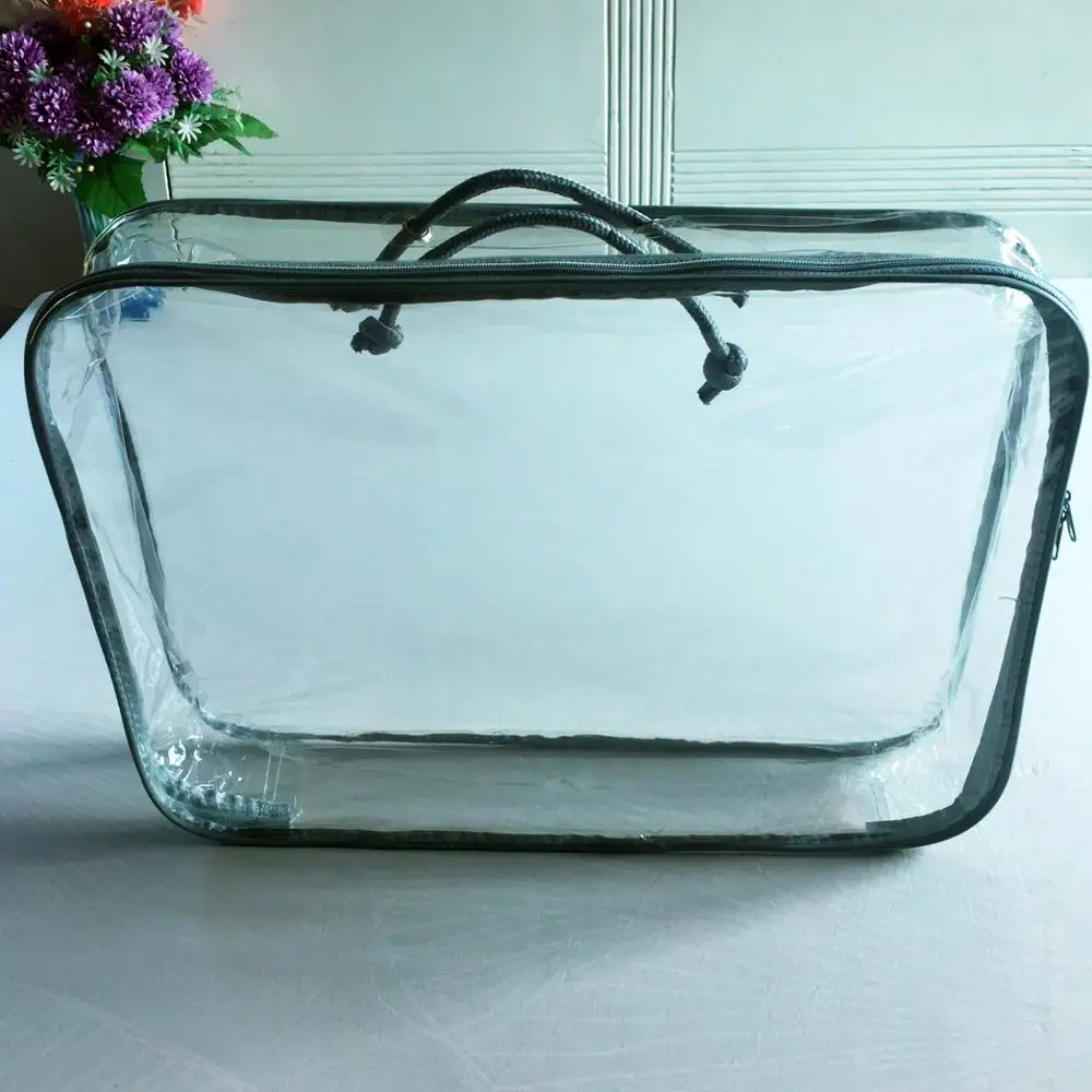 Transparent Pvc/pe Plastic Bag For Comforter And Quilt Package With Zip ...