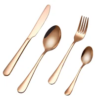 

Copper Stainless Steel Rose Gold Used Wedding Event Flatware Set