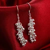 Fashion Drop Grape Design Silver Beads Fancy Balls Chain Earring