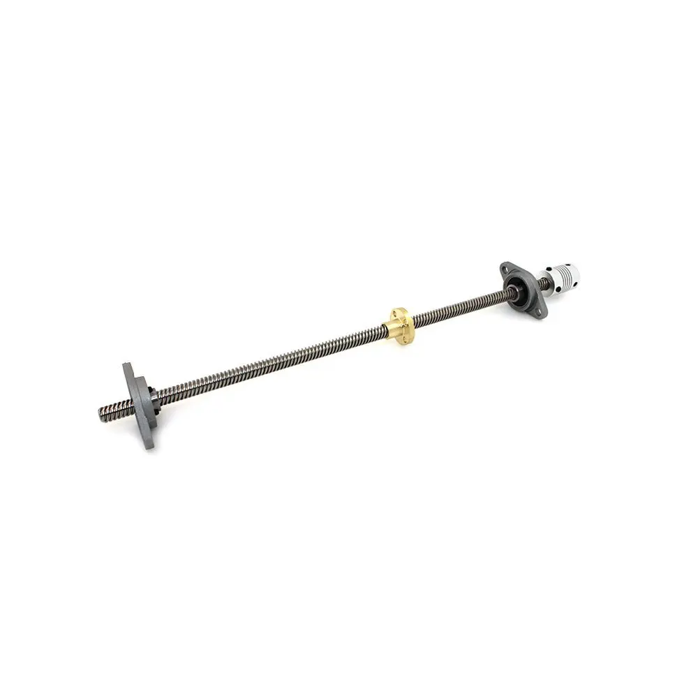 Witbot 400mm 8mm T8 Lead Screw Set Lead Screw+ Pillow Bearing Block + Copper Nut + Coupler for 3D Printer