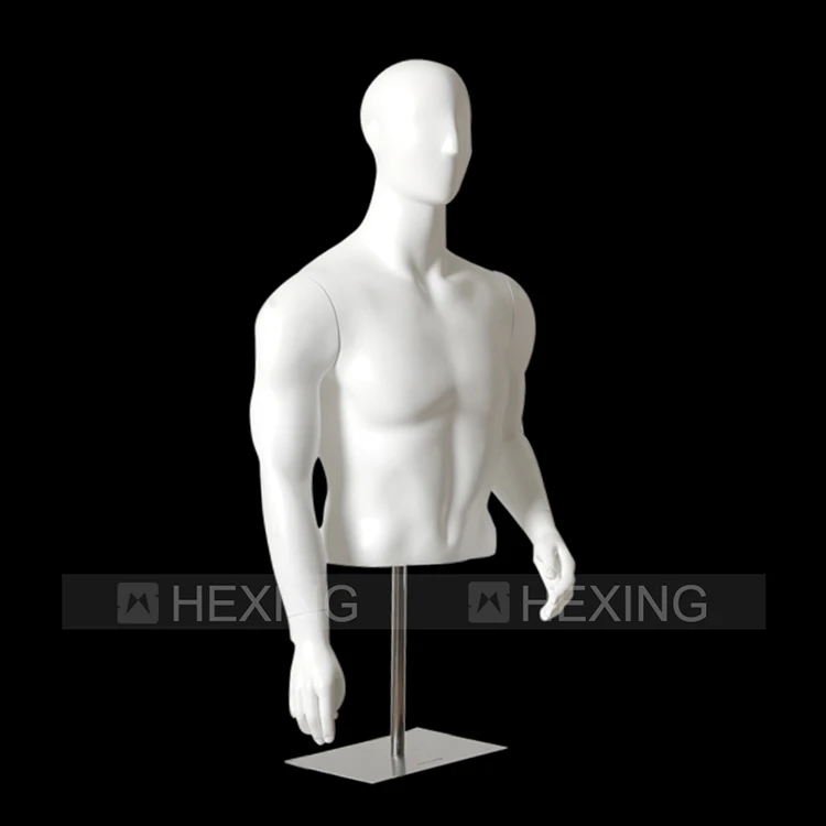 Upper Half Body Male Mannequin Torso With Head - Buy Male Mannequin ...