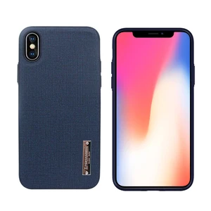 Leather Silicone iPhone X Case Metal Detail
