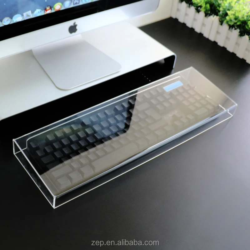 Clear Desktop Acrylic Dust Cover For Keyboard Perspex Display