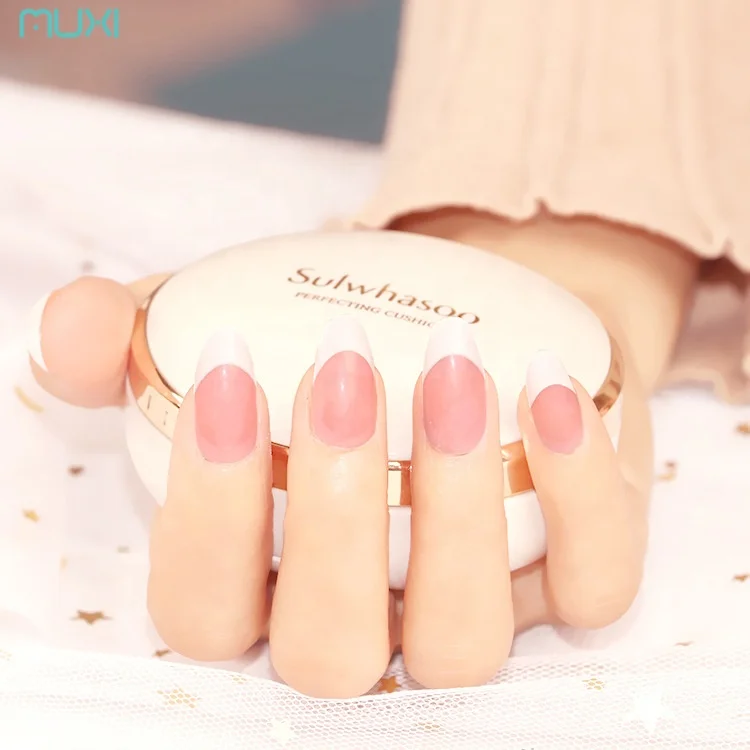 

24pcs Pink False Nails Acrylic Artificial Full Nails Round Nail Art Tips