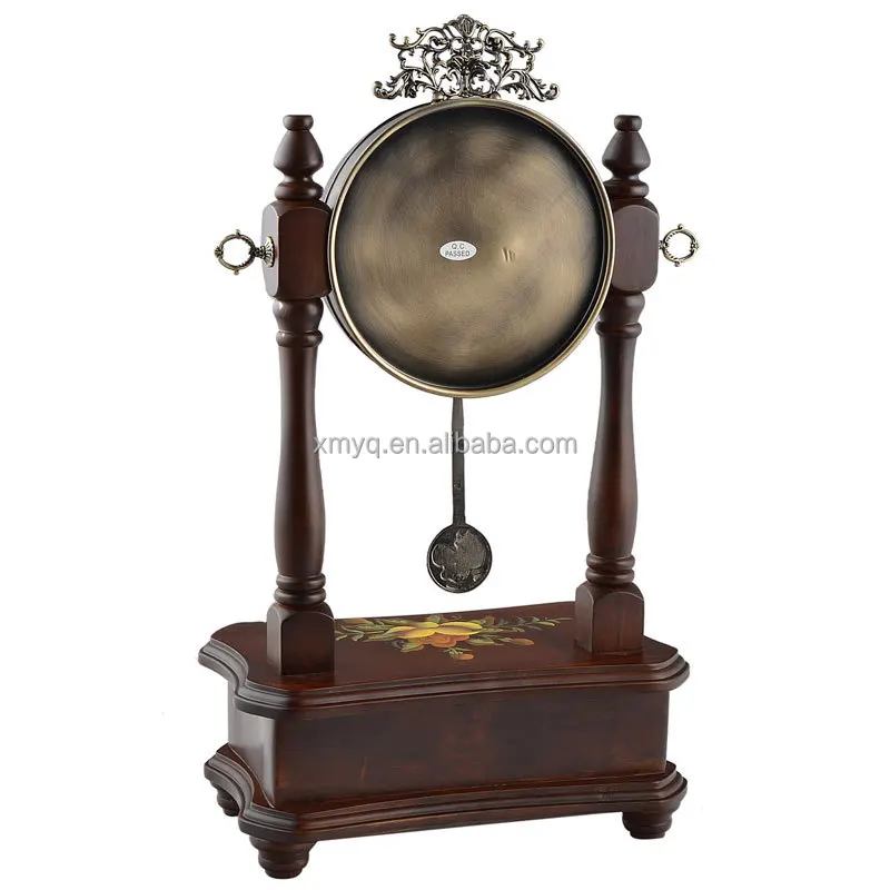 Antique Brown Wooden Desktop Pendulum Clock For Home Decor Buy