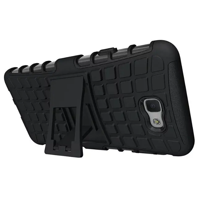 shockproof TPU+PC 2in1 tire pattern bracket cover phone case For Samsung Galaxy J7 Prime