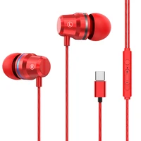 

1.2M Type-c plug metal mobile earphone headphone with mic in low price sport wired in-ear stereo customize logo earbuds